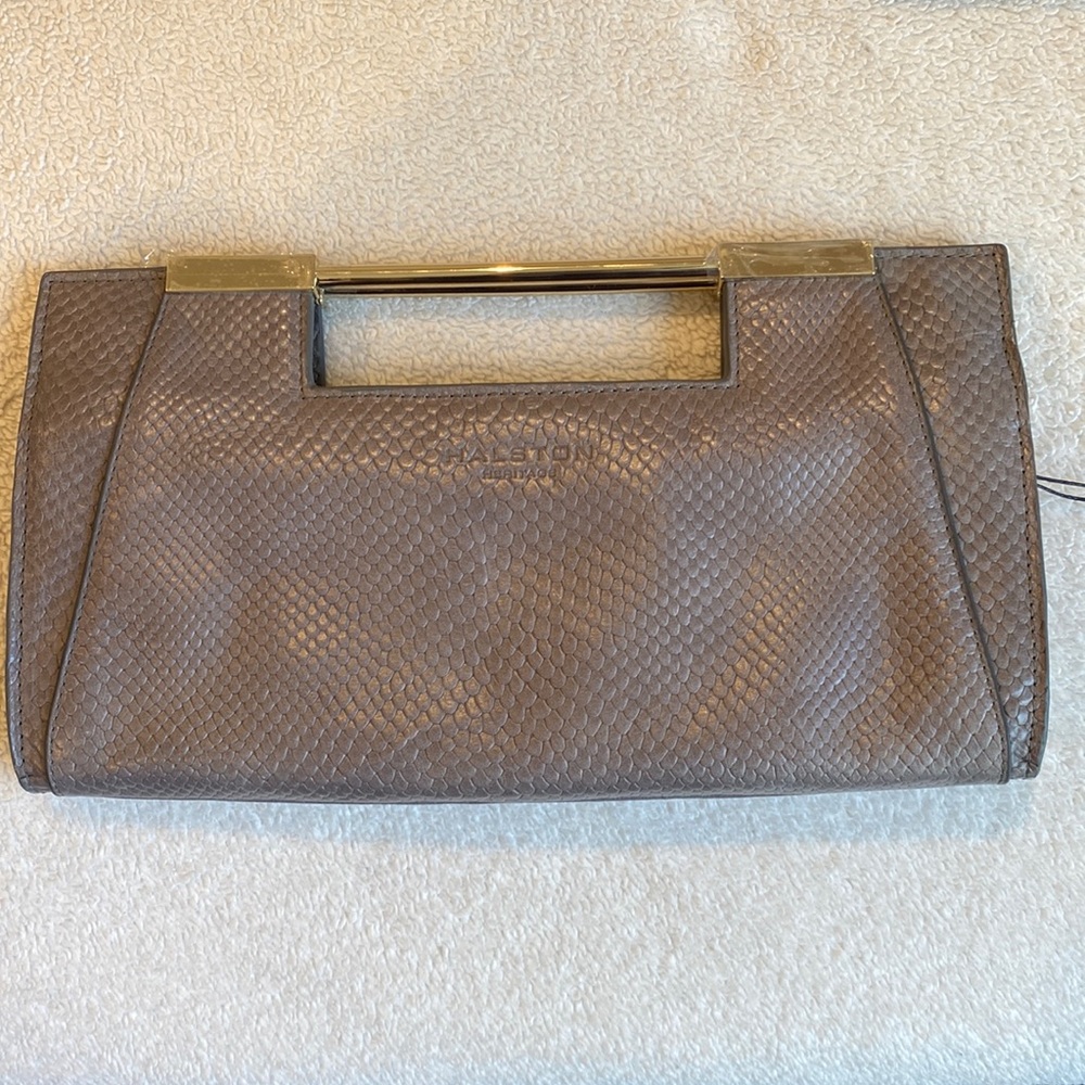 Brand New Halston Heritage Leather Clutch
